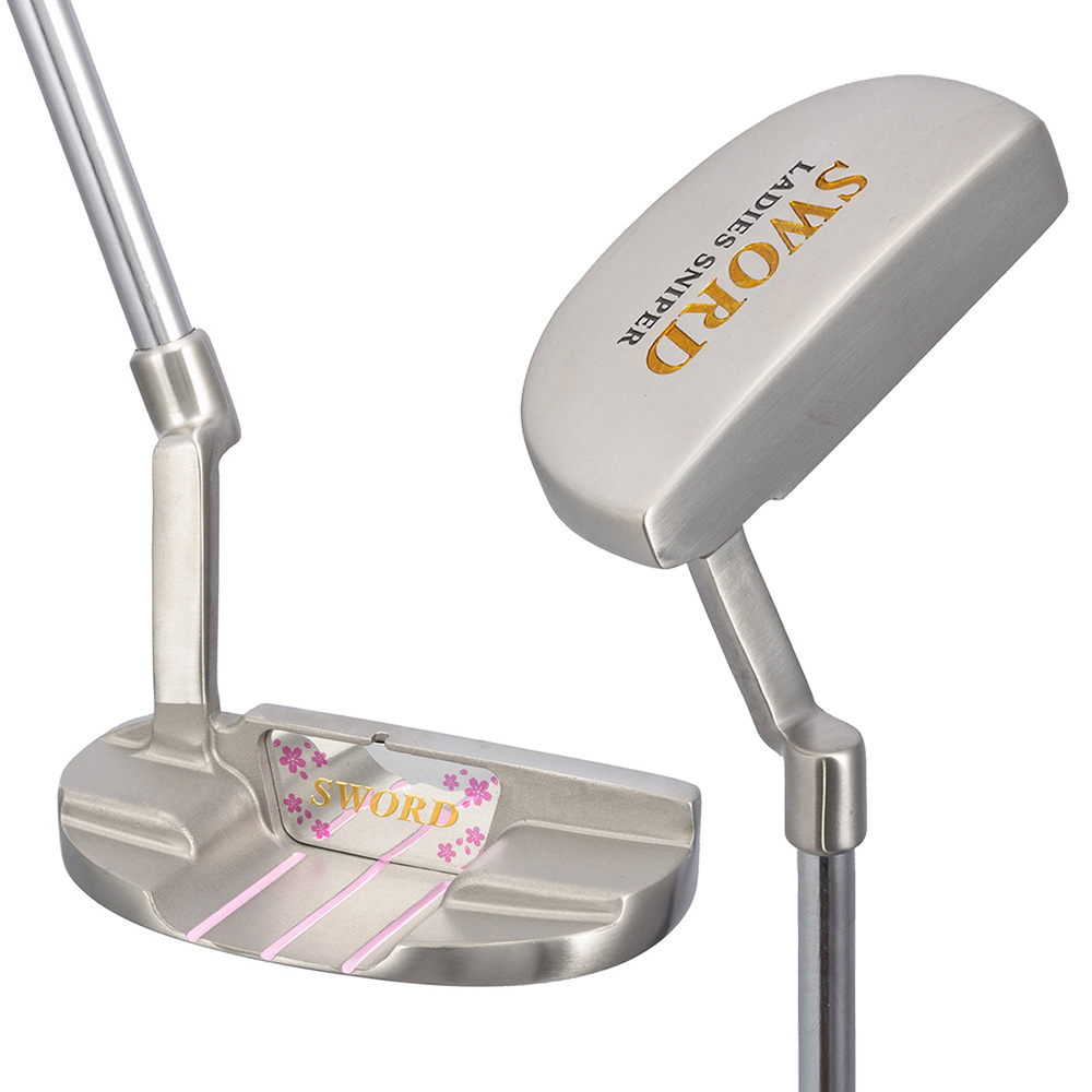 まっすぐストロークしやすい大型マレットタイプ。打感の良いステンレスヘッドで直感的にカップを狙えます。